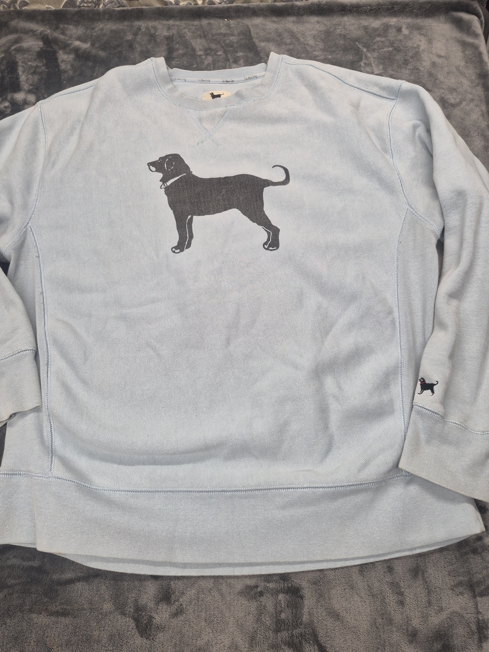 VTG The Black Dog Reverse Weave Sweatshirt XL Gray Heavyweight Vineyard 90s